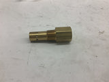 1/2"x1/8"x 1" Brass Fitting 3" OAL Lot of 5