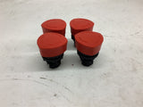 Red Push Button Lot of 4