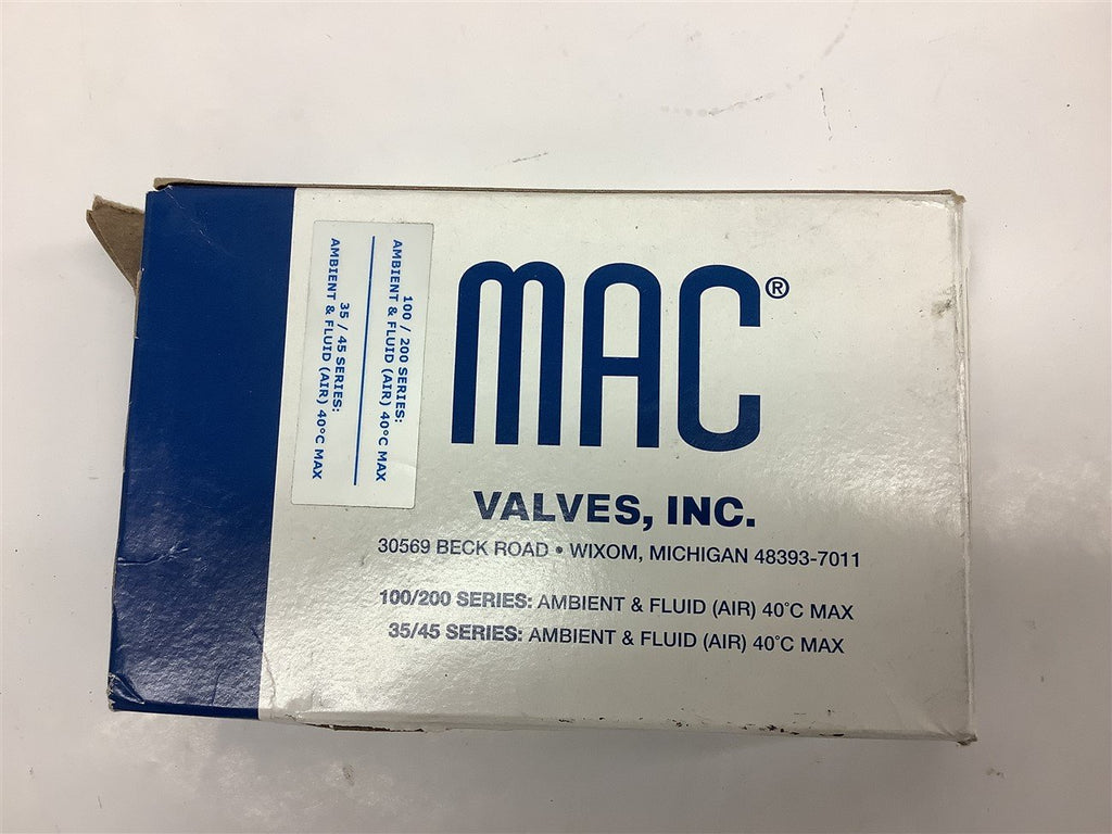 Mac 45A-PAH-DAAJ-1KD Solenoid Valve 120 PSI 5.4 Watts 120 Volts