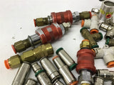 Hydraulic / Pneumatic Fittings Assorted Sizes Lot of 33