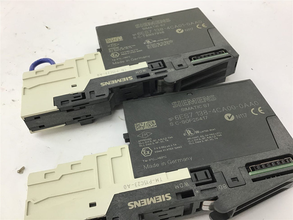 Siemens 1- 6ES7138-4CA01-0AA0 1- 6ES7138-4CA00-0AA0 Lot Of 2