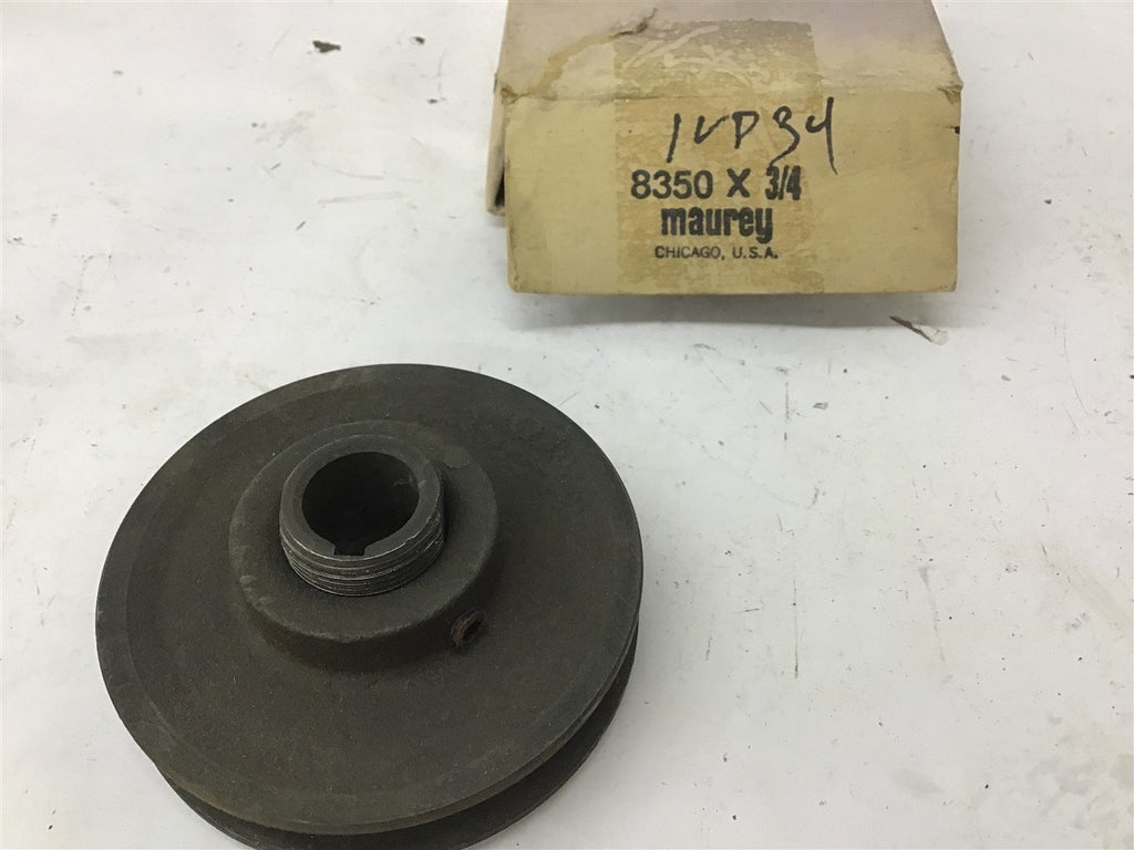 Maurey 8350X3/4 single Groove Pulley 3/4" Bore 3-3/4" OD