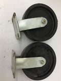 Non Swivel Wheels 8" OD x 2" W Lot Of 2