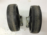 Non Swivel Wheels 8" OD x 2" W Lot Of 2