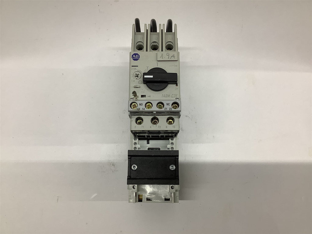 Allen-Bradley 140-C2E-B25 Breaker 1.6-2.5 Amp w/ Relay Contactor Switch