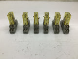 Idec RY25 Relay 24 VDC with Base Lot Of 4