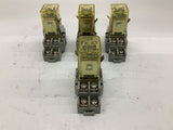 Idec RH28-UL Relay 24 VDC With Base Lot Of 4