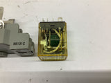 Idec RH28-UL Relay 24 VDC With Base Lot Of 4