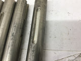 Shaft Stock 4-3/8" L x 1/4" Key W x 5/8" OD Lot Of 5