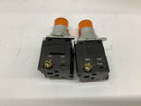 Cutler-Hammer 10250T/91000T Amber Pilot Light Lot Of 2