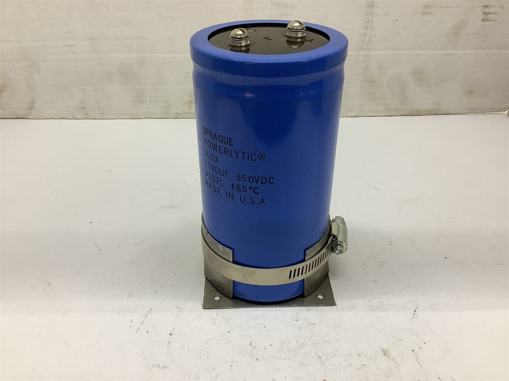 Sprague Powerlytic 36DX 3700 UF 350 VDC Capacitor