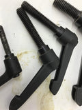 Black Adjusting Lever Handles Plastic Lot Of 4