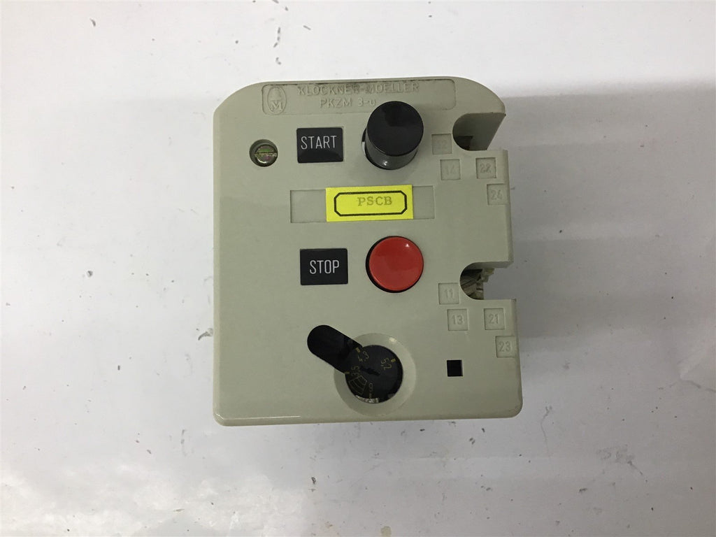 Klockner Moeller PKZM3-6,3-U-NA 600V 7-1/2HP Manual Motor Starter