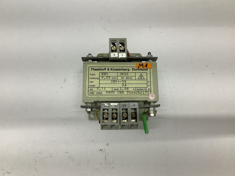 Flasshoff & Klosterberg 0.5 KVA Transformer 380 Volt 24 Volt