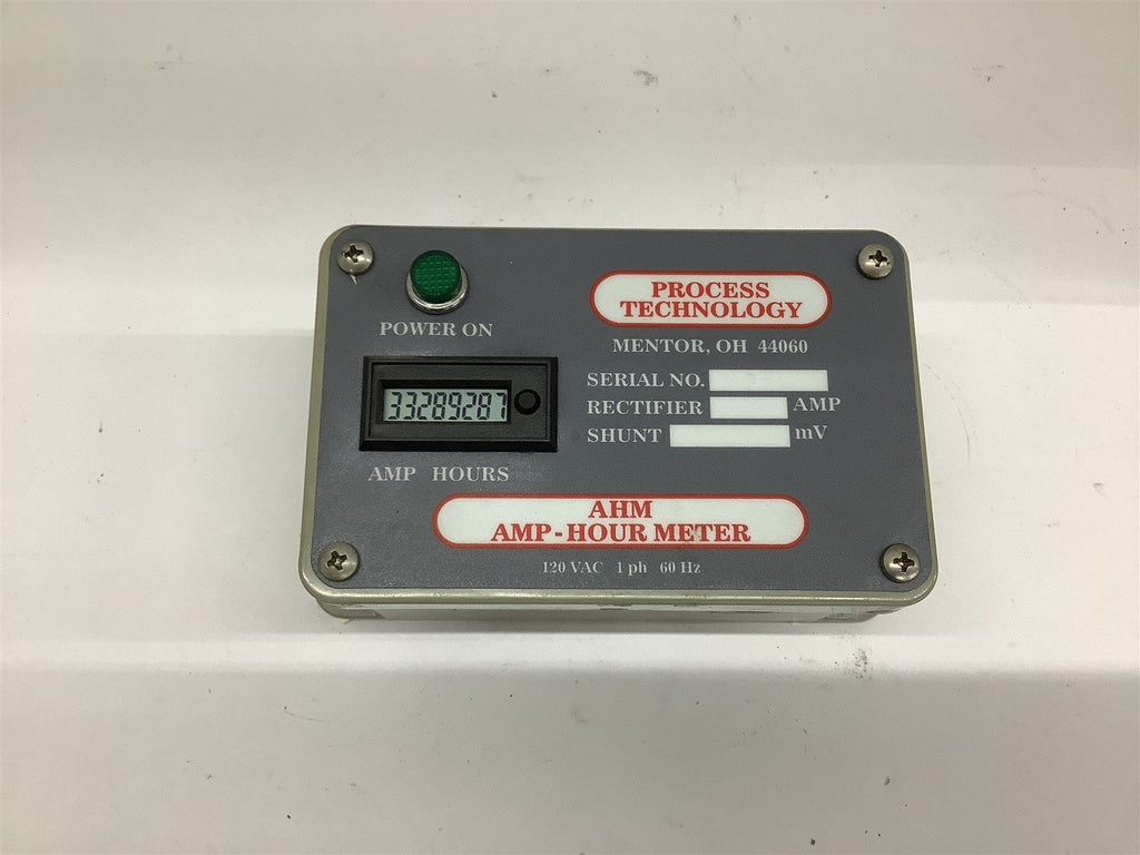 Process Technology Amp-Hour Meter 120 Vac Single Phase 60 HZ