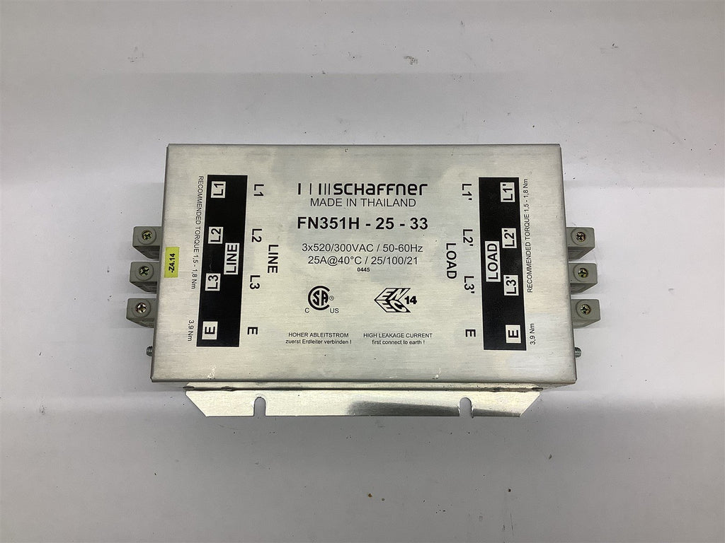 Schaffner FN351H-25-33 25 Amp Power Line Filter