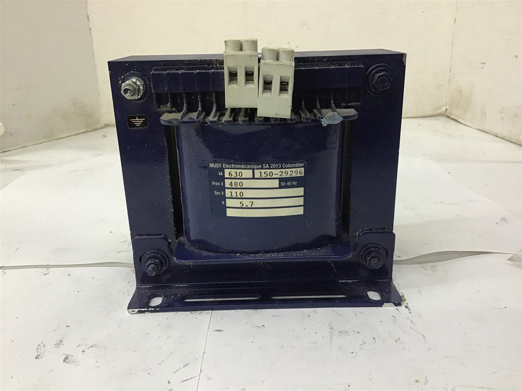 Musy 150-29296 630 VA Transformer 480 Pri 110 Sec 5.7 Amps