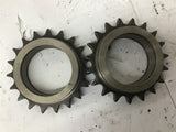 0020-1620-1 19 Teeth x 1-7/8" ID Sprocket Lot Of 2