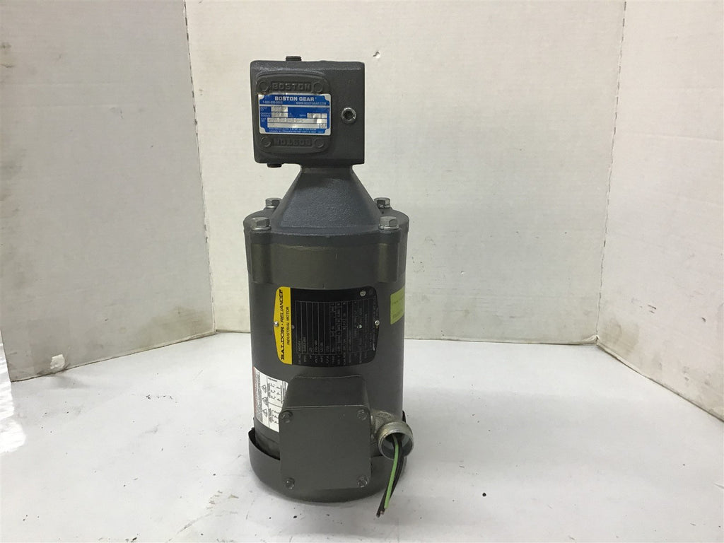 Baldor KM3454 34A63-895 .25 HP AC Motor 230/460 V 1800 Rpm 5:1 Ratio