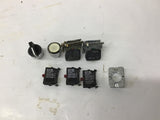 Assorted Lot of Contact Blocks Pushbuttons and accessories Lot Of 8