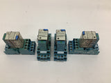 Finder 55.34.9.024.5040 Relay w/ Base 24 VDC Lot Of 4