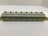 Telemecanique AB3-RV162U Terminal blocks Lot of 8 Mounted on Din Rail