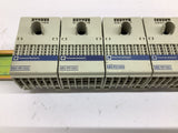 Telemecanique AB3-RV162U Terminal blocks Lot of 8 Mounted on Din Rail