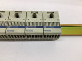 Telemecanique AB3-RV162U Terminal blocks Lot of 8 Mounted on Din Rail