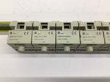 Telemecanique AB3-RV162U Terminal blocks Lot of 8 Mounted on Din Rail