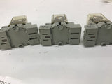 Square D 8501-KU13 120V Relay w/ 8501-NR82 Base 10A 300VAC Lot Of 3