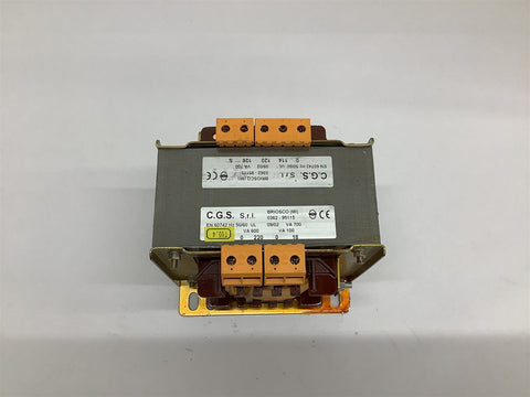 C.G.S EN 60742 50/60 Hz 600 VA 100 VA Transformer