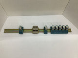 Finder 55.34.9.024.5040 Power Relay Lot of 7 W/ Din Rail 24 1/2" L 1 1/4" W