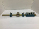 Finder 55.34.9.024.5040 Power Relay Lot of 7 W/ Din Rail 24 1/2" L 1 1/4" W