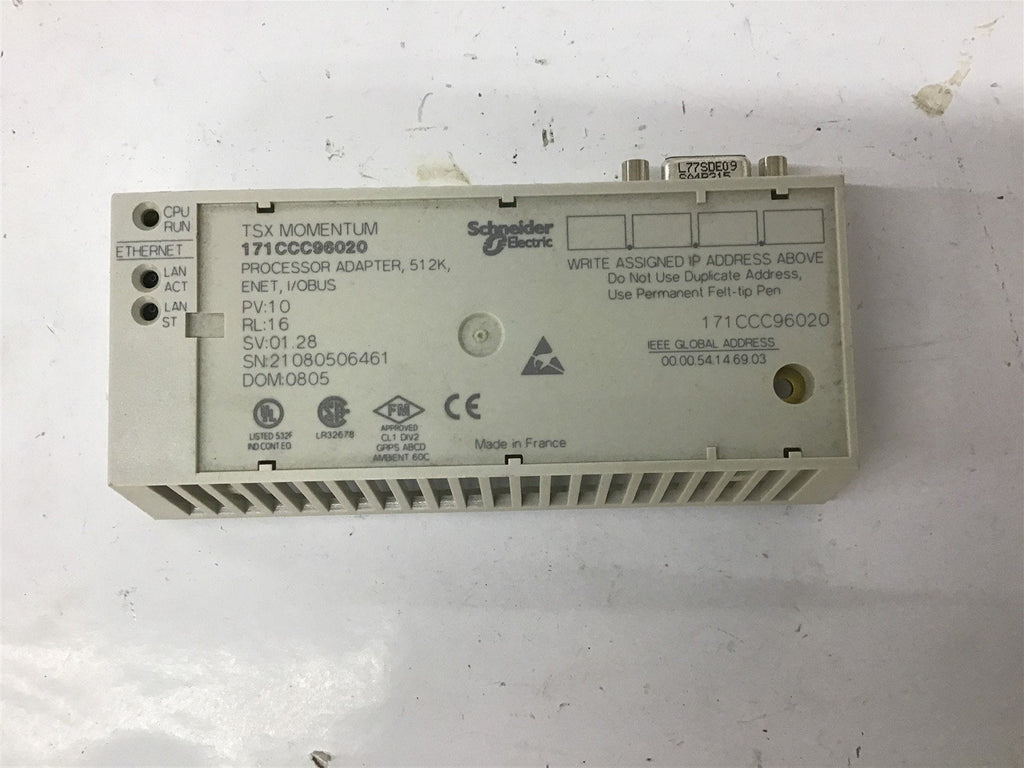 Schneider Automation TSX Momentum 171CCC96020 Processor Adapter