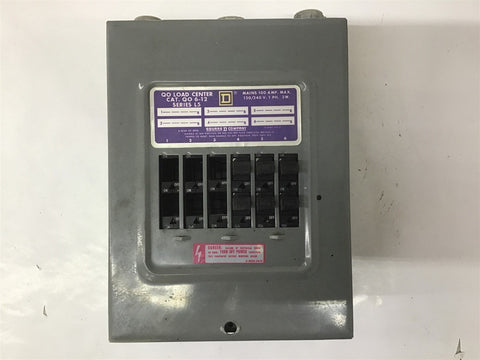 Square D QO 6-12 QO Load Center 100 A 120/240 V 1 PH 3 W