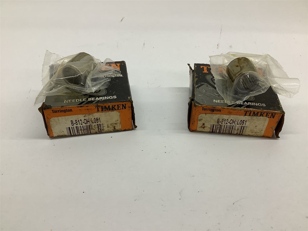 Torrington B-812-OH L051 Timken Needle Bearing Lot Of 2