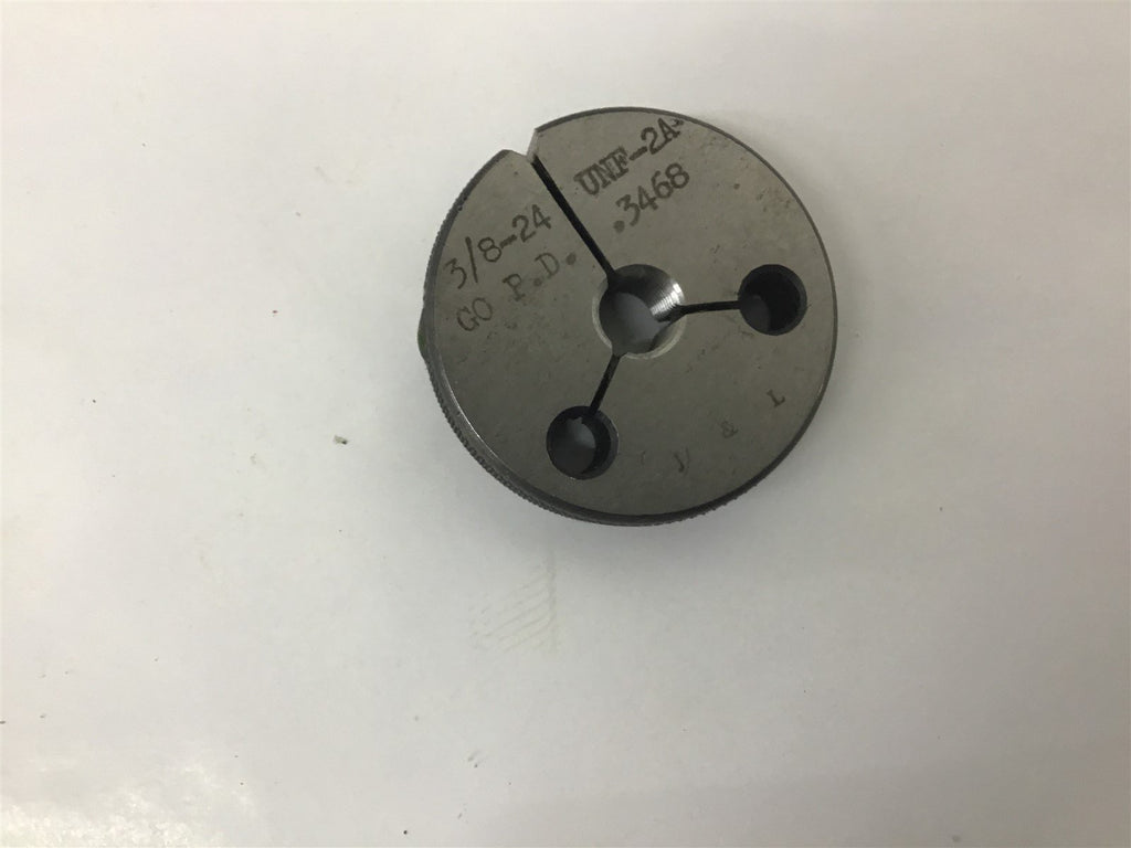 JL 3/8-24 UNF-2A Thread Ring Gage GO .3468