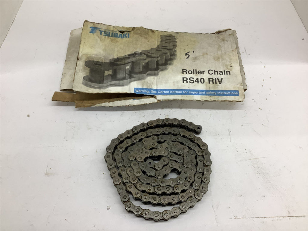 Tsubaki RS40 RIV Roller Chain 5'