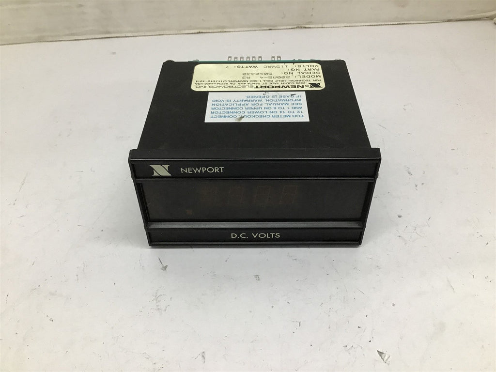 Newport 200AS-4 A3 DC Volt Meter 115 VAC 7 W