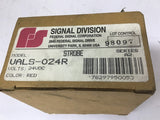 Signal Divison VALS-024R Red Strobe Light 24 VDC