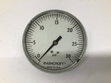 Dresser Industries Ashcroft 35W1005 H 02B Pressure Gauge 30 PSI