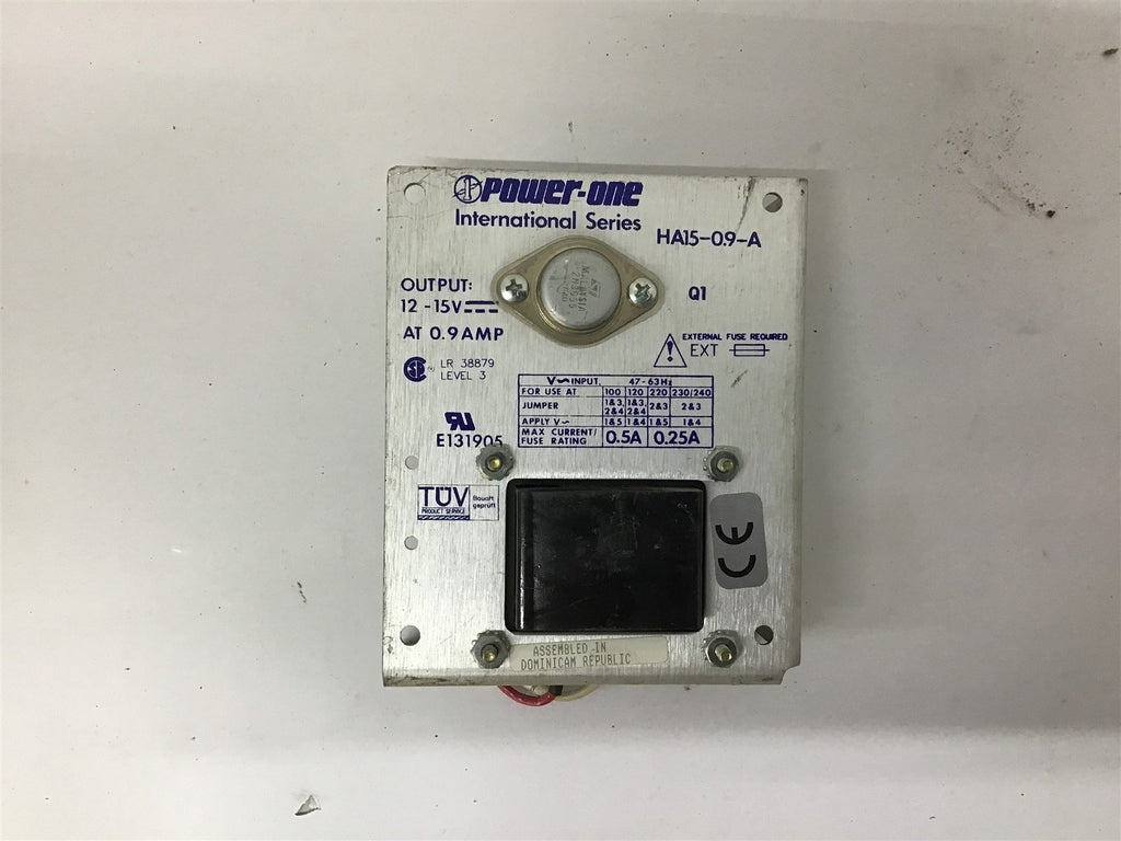 Power One HA15-0.9-A Power Supply 12-15 V 0.9 Amp