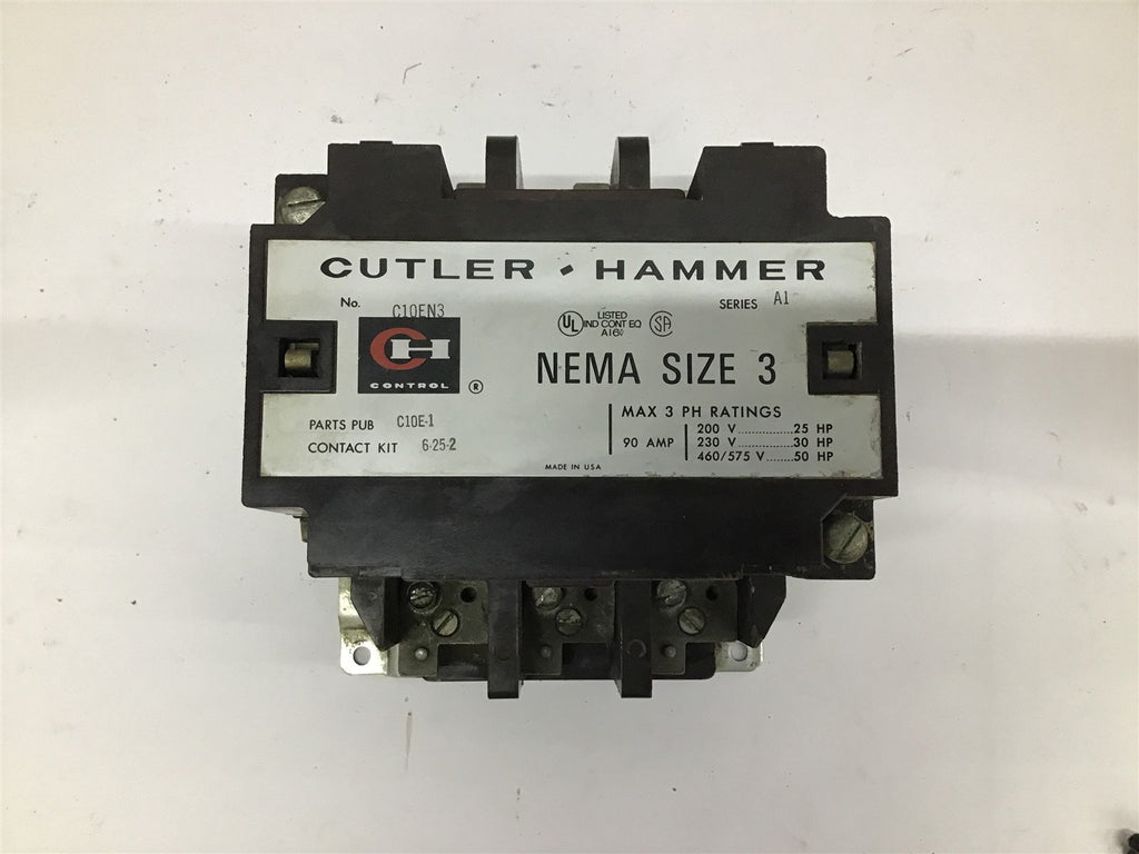 Cutler-Hammer C10EN3 Series A1 Starter NEMA Size 3 90 A 3 PH 460/575 V 50 HP