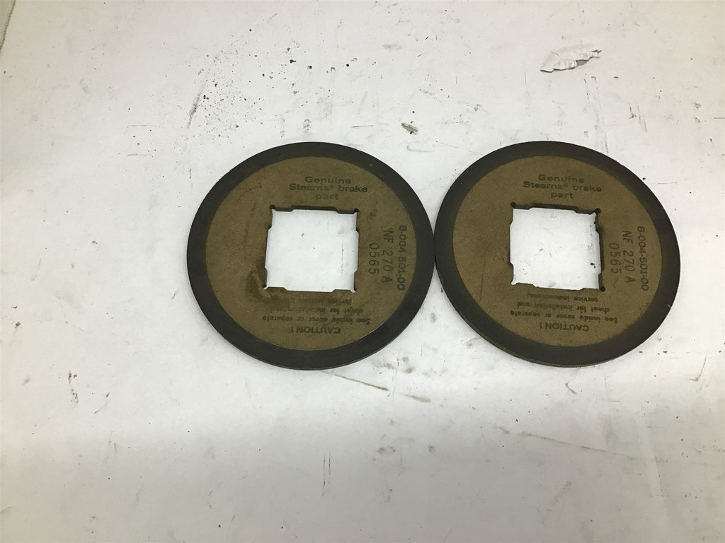 Stearns Brake 8-004-501-00 Friction Disc Lot Of 2