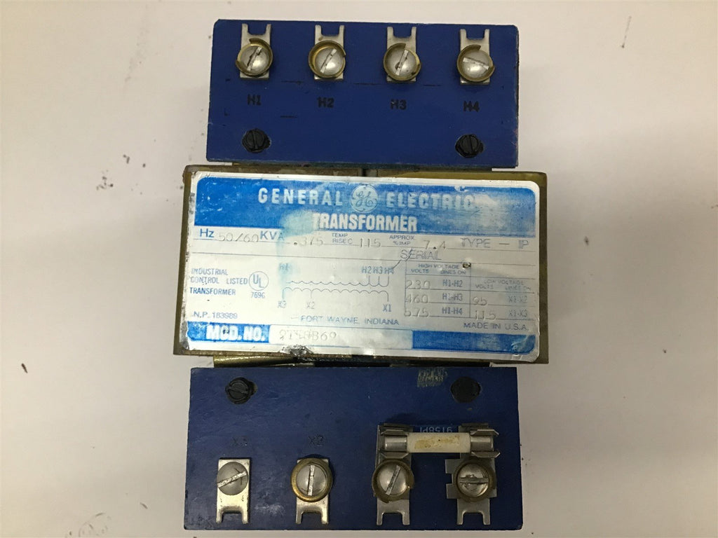 General Electric 9T5SB69 Transformer 50/60 Hz 0.375 KVA