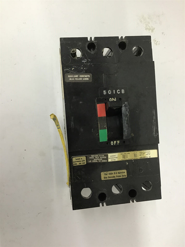 Square D KAF36200 Circuit Breaker 250VDC 3P