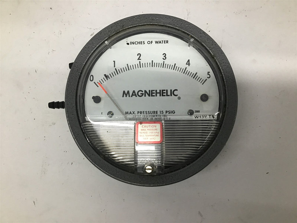 Dwyer 2005 Magnehelic Water Gauge 0-5" 15 PSIG