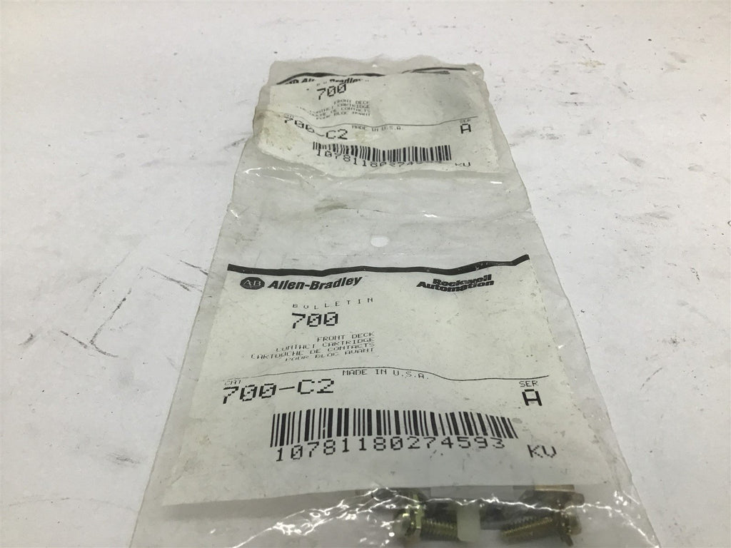 Allen-Bradley 700-C2 Front Deck Contact Cartridge Lot Of 2