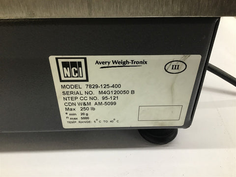 Avery Weigh-Tronix 7829-125-400 Weighing Scale 250 LBS Max – BME ...