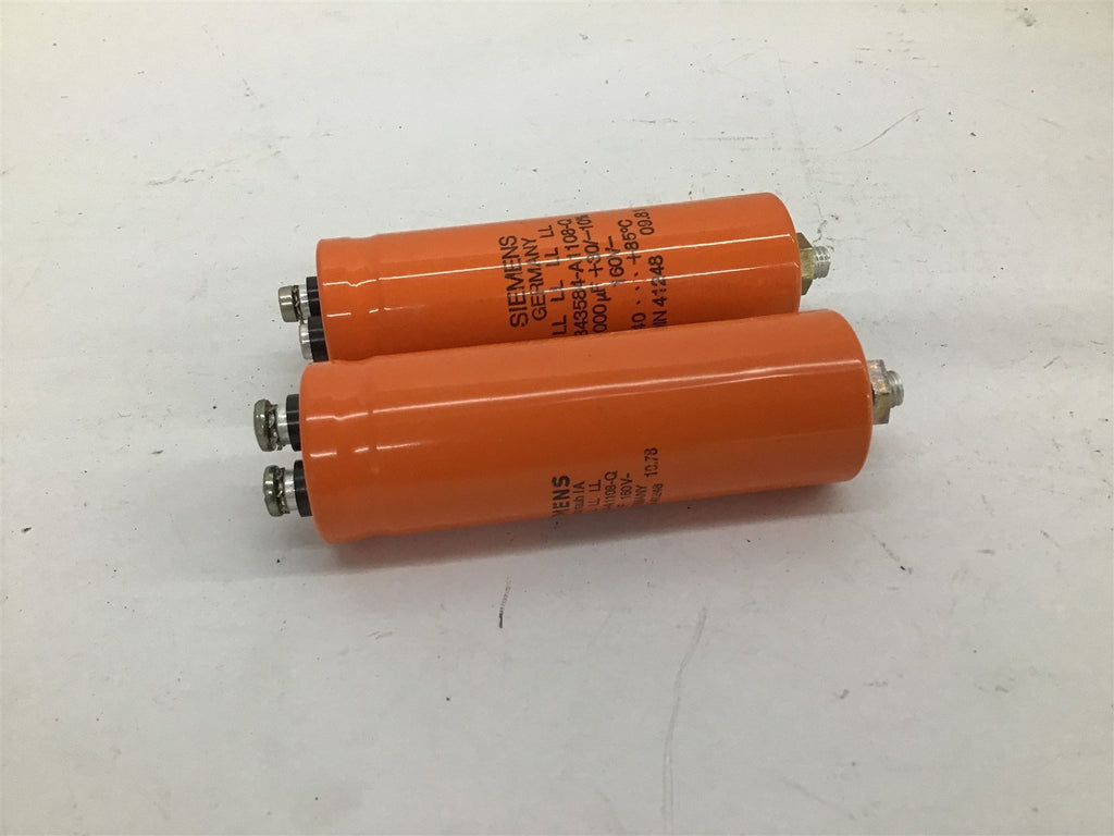 Siemens B43584-A1108-Q Capacitor Lot Of 2